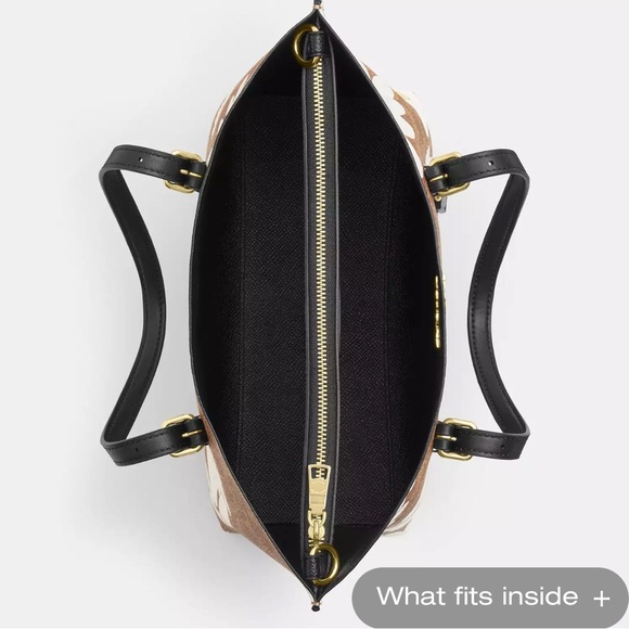 NWT💃Coach Mollie Tote Crossbody Bag 25 In Signature Canvas With Floral Print - Picture 6 of 12